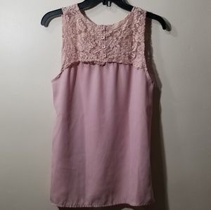 Classy mauve/light pink tank top